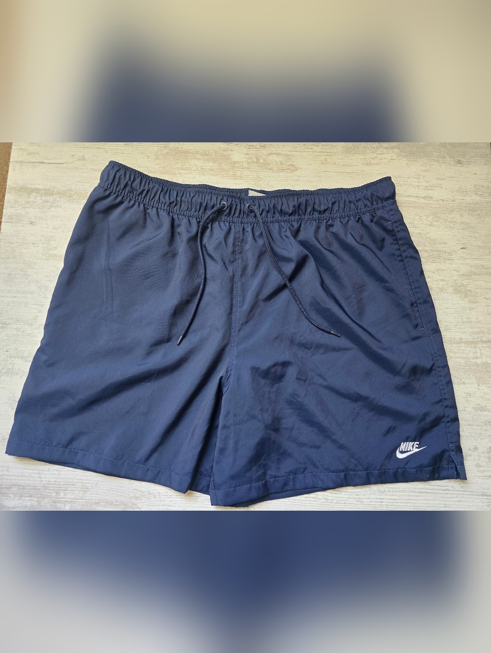 Nike Navy Blue Swim Shorts with Elastic Waist